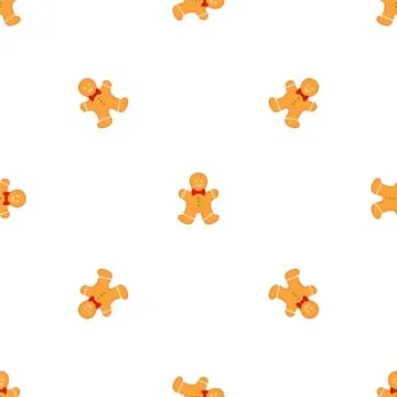 Big set identical gingerbread man, kit colorful pastry cookie イラスト素材