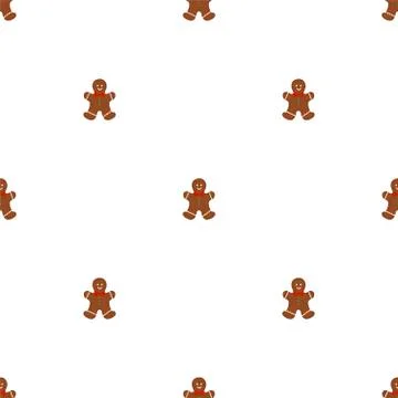 Big set identical gingerbread man, kit colorful pastry cookie Illustrazione stock