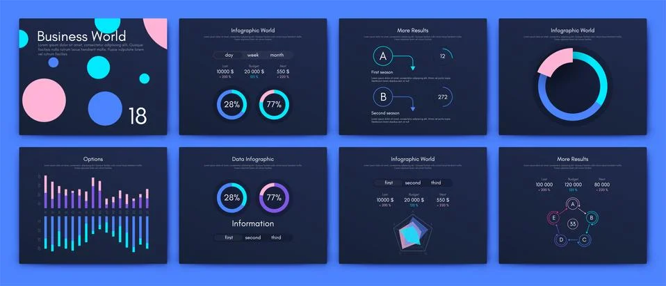 Big set of infographics elements. EPS10. Stock vector 스톡 일러스트