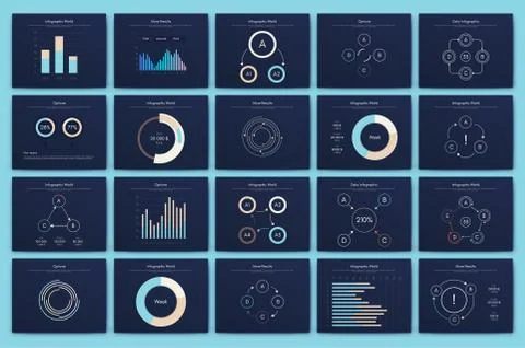 Big set of infographics elements. EPS10. Stock vector 스톡 일러스트