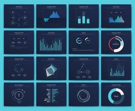 Big set of infographics elements. EPS10. Stock vector Illustrazione stock