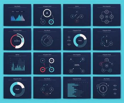 Big set of infographics elements. EPS10. Stock vector 库存插图