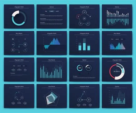 Big set of infographics elements. EPS10. Stock vector 스톡 일러스트