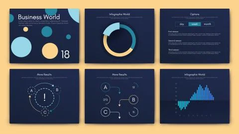 Big set of infographics elements. EPS10. Stock vector 스톡 일러스트