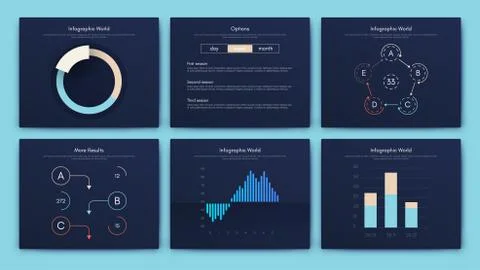Big set of infographics elements. EPS10. Stock vector Illustrazione stock