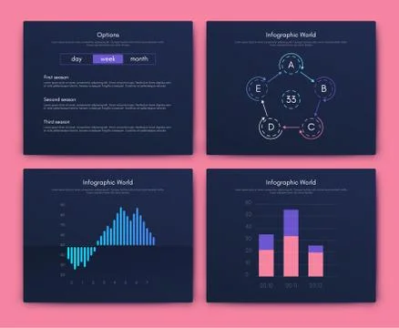 Big set of infographics elements. EPS10. Stock vector 스톡 일러스트