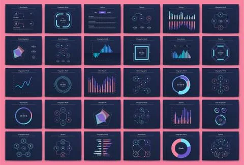 Big set of infographics elements. EPS10. Stock vector 스톡 일러스트
