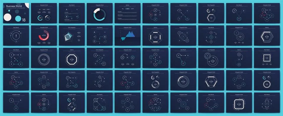 Big set of infographics elements. EPS10. Stock vector 스톡 일러스트