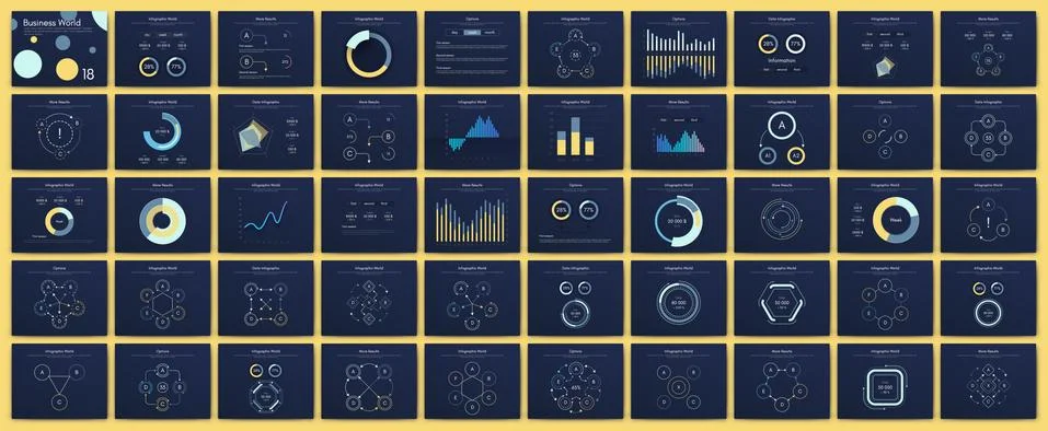 Big set of infographics elements. EPS10. Stock vector 库存插图
