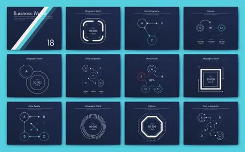 Big set of infographics elements. EPS10. Stock vector 스톡 일러스트