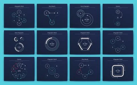 Big set of infographics elements. EPS10. Stock vector 스톡 일러스트