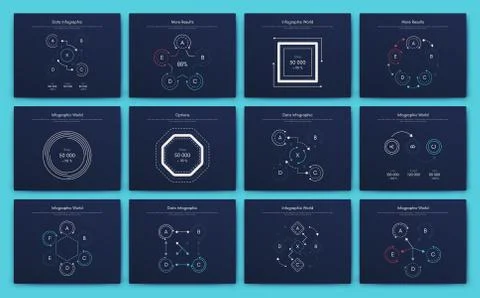 Big set of infographics elements. EPS10. Stock vector 库存插图