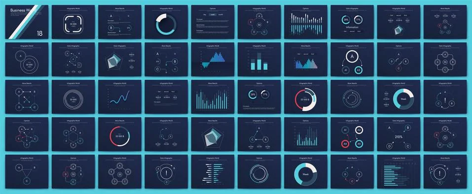 Big set of infographics elements. EPS10. Stock vector Illustrazione stock