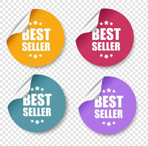 Big Set Label And Transparent Background Stock Illustration