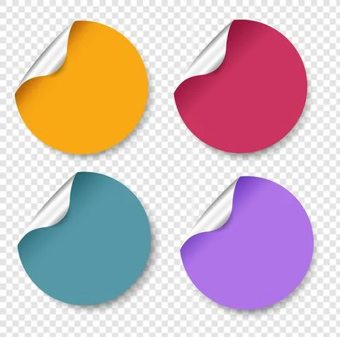 Big Set Label Transparent Background Illustrazione stock