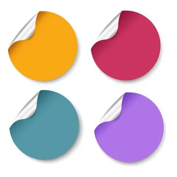 Big Set Label White Background Stock Illustration