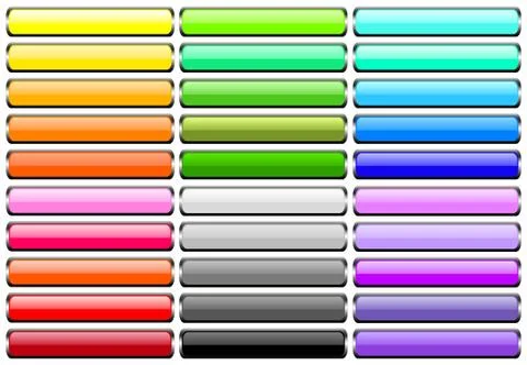 Big set of metal buttons Illustrazione stock