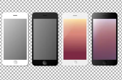 Big Set With Phones Stock Illustration