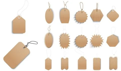 Big set price tag vector isolated on white background Stock Illustration