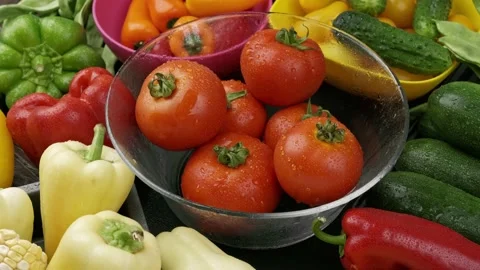 Big set of raw vegetables for making tomato sauce Stock Footage 157682182