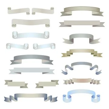 Big set of ribbons Stock Illustration