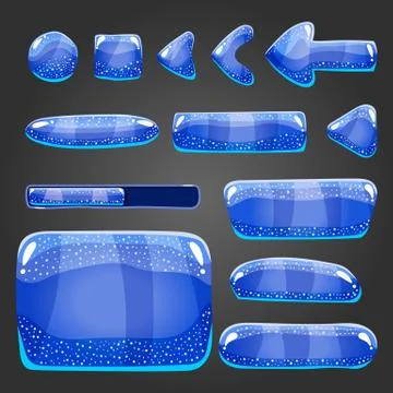 Big set of shiny vector button Stock Illustration