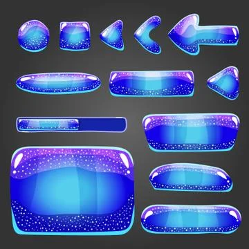 Big set of shiny vector button 스톡 일러스트