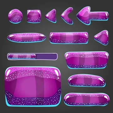 Big set of shiny vector button Stock Illustration