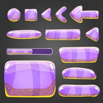 Big set of shiny vector button イラスト素材