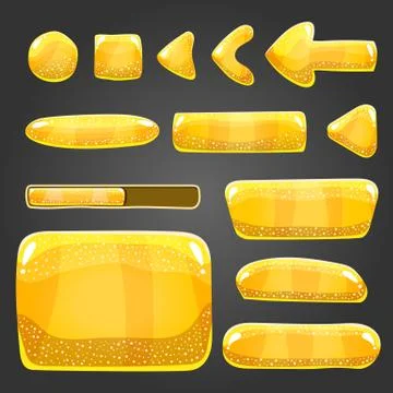 Big set of shiny vector button Stock Illustration