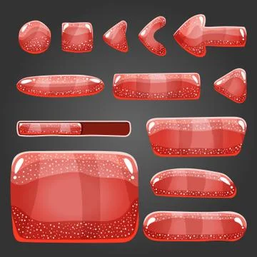 Big set of shiny vector button Stock Illustration