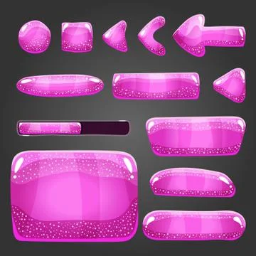 Big set of shiny vector button Illustrazione stock