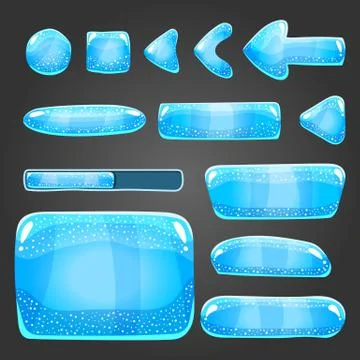 Big set of shiny vector button Stock Illustration