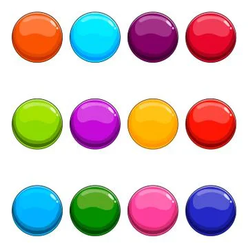 Big set of shiny vector button Stockillustratie