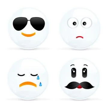 Big set of smiles Illustrazione stock