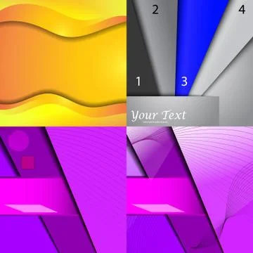 Big Set Of Soft Colored Abstract Background. Vector Stock Illustration