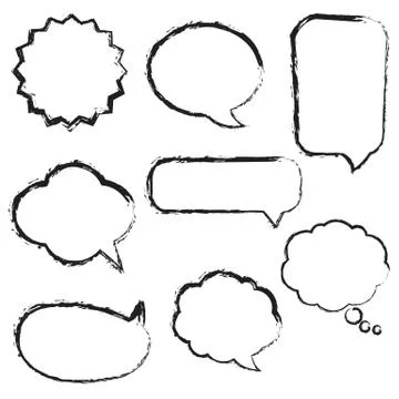 Big set speech bubbles Illustrazione stock