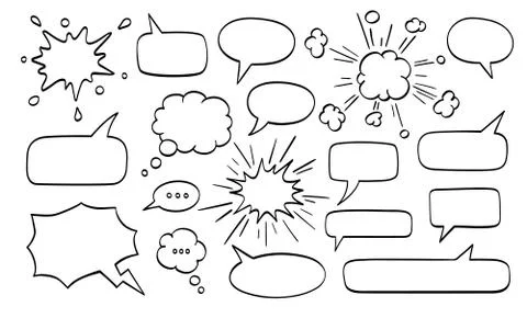Big set of speech bubbles. Stock-Illustration