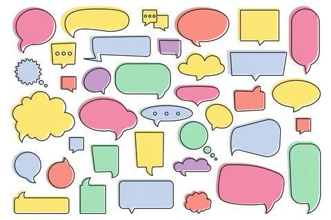 Big set of speech bubbles Stock Illustration