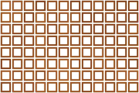 Big set of squared vintage gold frame for your design. Vintage cover. Place for Stock-Illustration