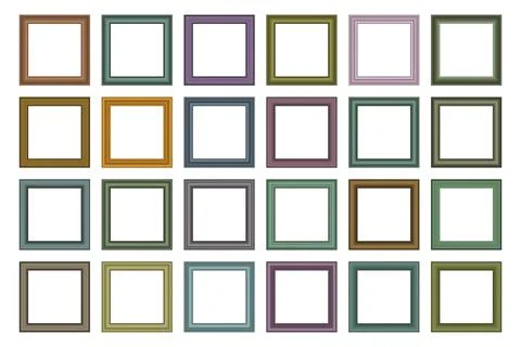 Big set of squared vintage Stock Illustration