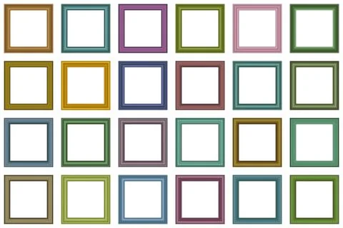 Big set of squared vintage Stock Illustration