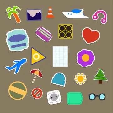 Big set of stickers Stock Illustration
