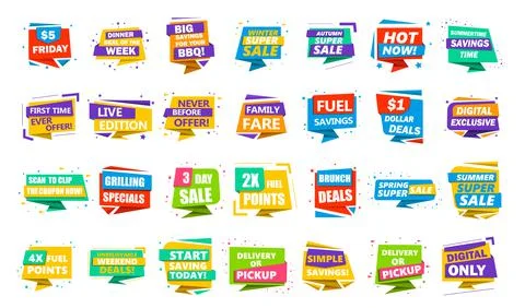 Big set of tags, vector illustration Stock Illustration