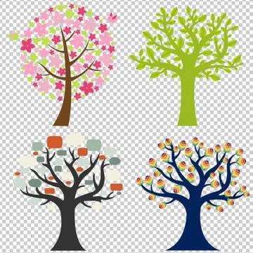Big Set Tree Stock Illustration