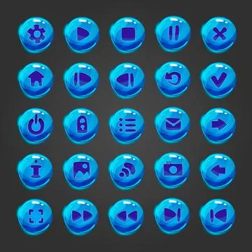 Big set of vector button for game design Illustrazione stock