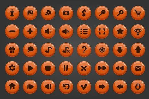 Big set of vector button Stock Illustration