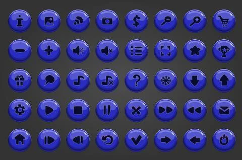 Big set of vector button Stock Illustration