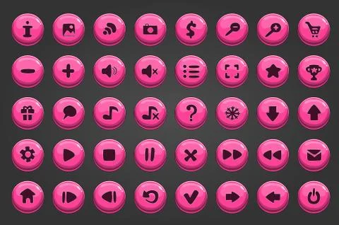 Big set of vector button Stock Illustration