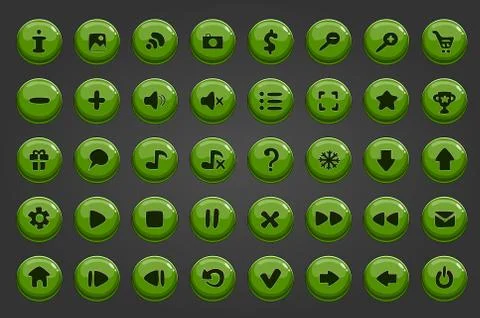 Big set of vector button Stock Illustration